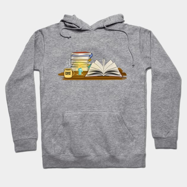 Reading By Candlelight Hoodie by Designoholic